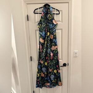 NWT Kleid Roma Maxi Navy Floral Halter Dress Gown Small
